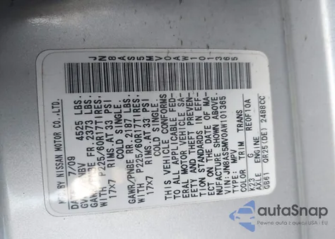 2010 Nissan Rogue Sl from USA, damaged, VIN JN8AS5MV0AW101365